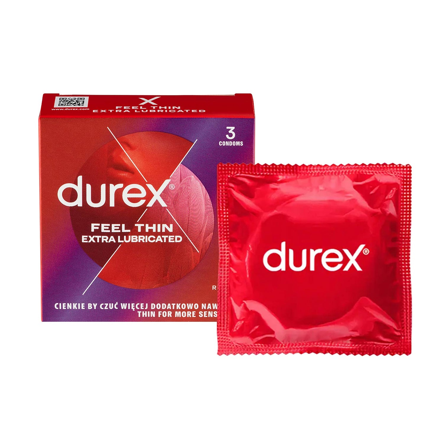 Kondomy - Durex Feel Thin Extra Lubricated