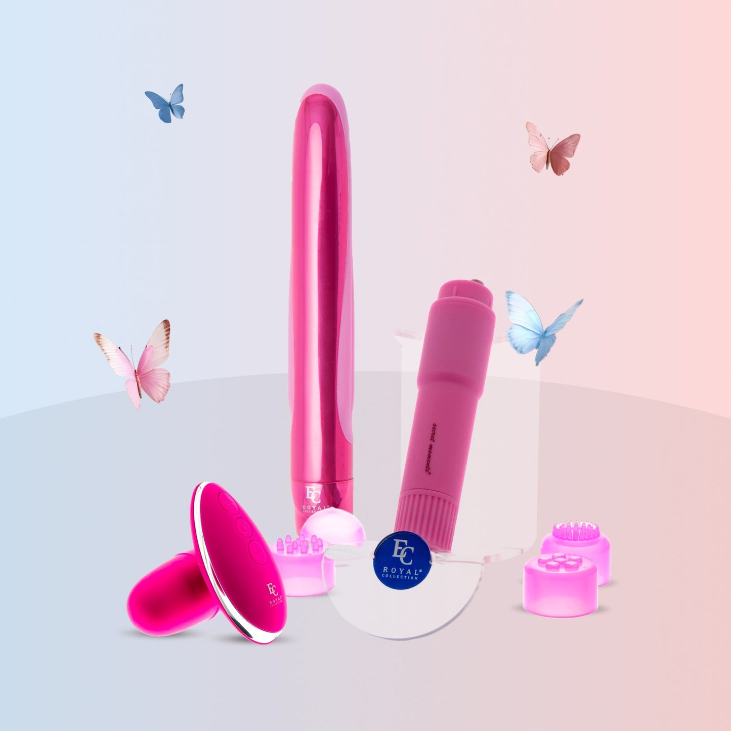 Sada - Vibrátor Sasin, masážní hlavice a vajicko Ingo