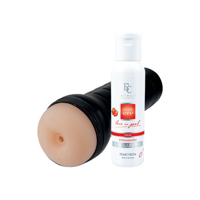 Sada - Masturbátor Australis a Lubrikant Strawberry 250ml