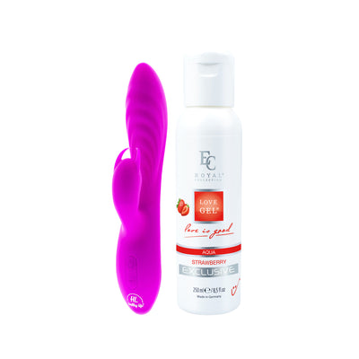 Sada - Vibrátor Diego a Lubrikant Strawberry 250ml