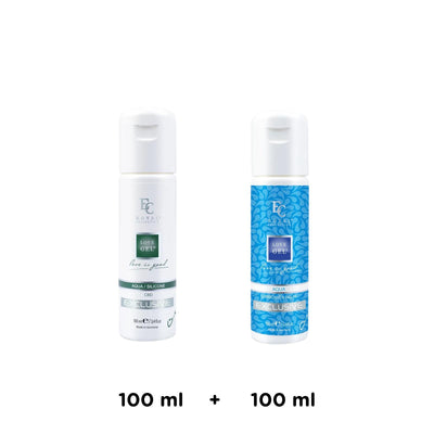 Sada Lubrikanty - Aqua/Silicone CBD 100ml + Aqua Delay 100ml
